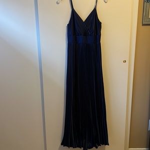 David’s Bridal Navy blue maxi dress size 2